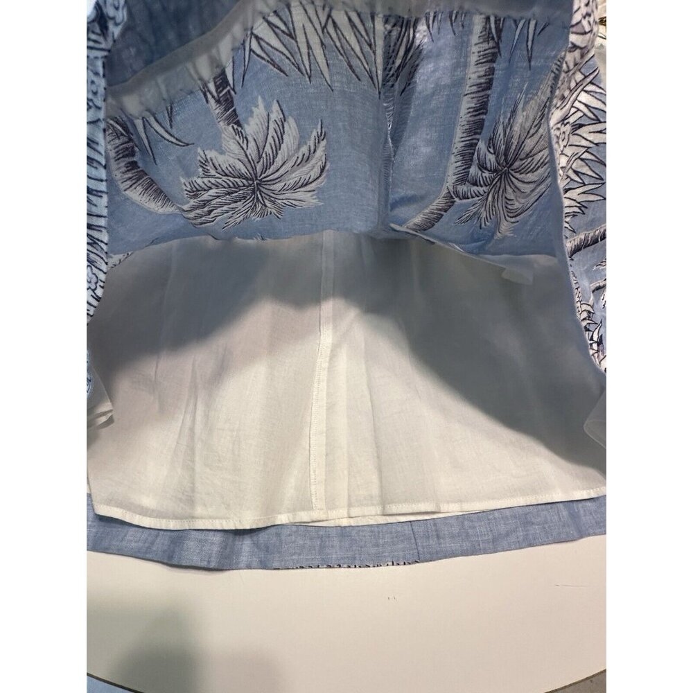 J. Crew Womens Linen Short Skirt In Palm Tree Print Size 0 Tropical Hawaiian - Picture 3 of 8